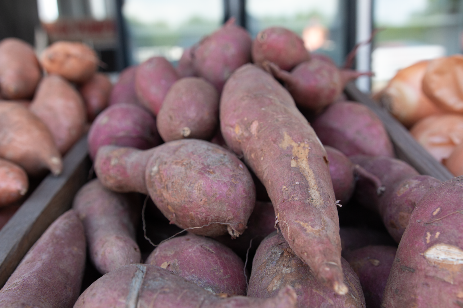 The white sweet potato has a purple inside and the purple sweet potato has  a white inside. : r/mildlyinteresting